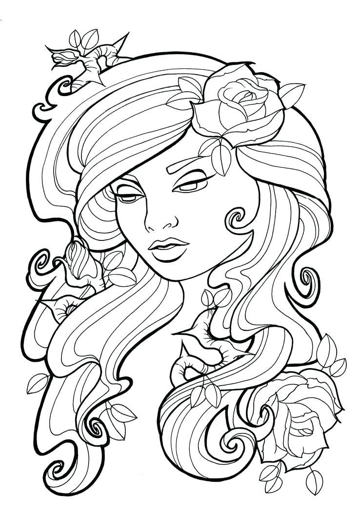 Skull And Roses Coloring Pages At Getcolorings Free Printable