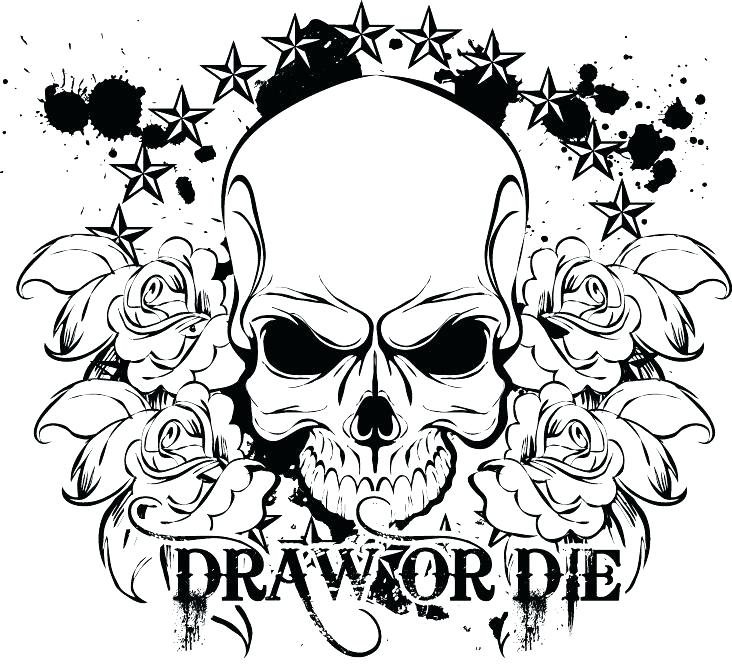 Skull And Roses Coloring Pages At GetColorings Free Printable