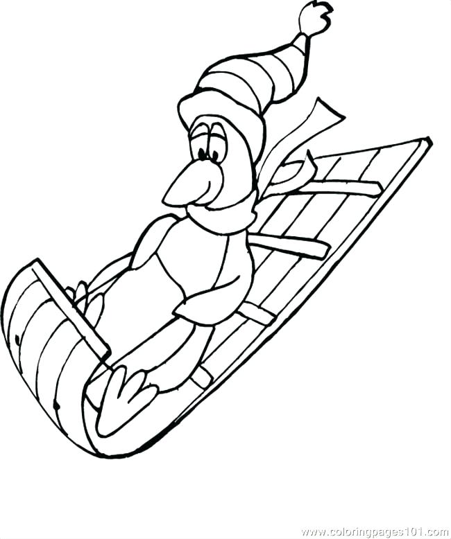 Sled Coloring Pages Printable at Free printable