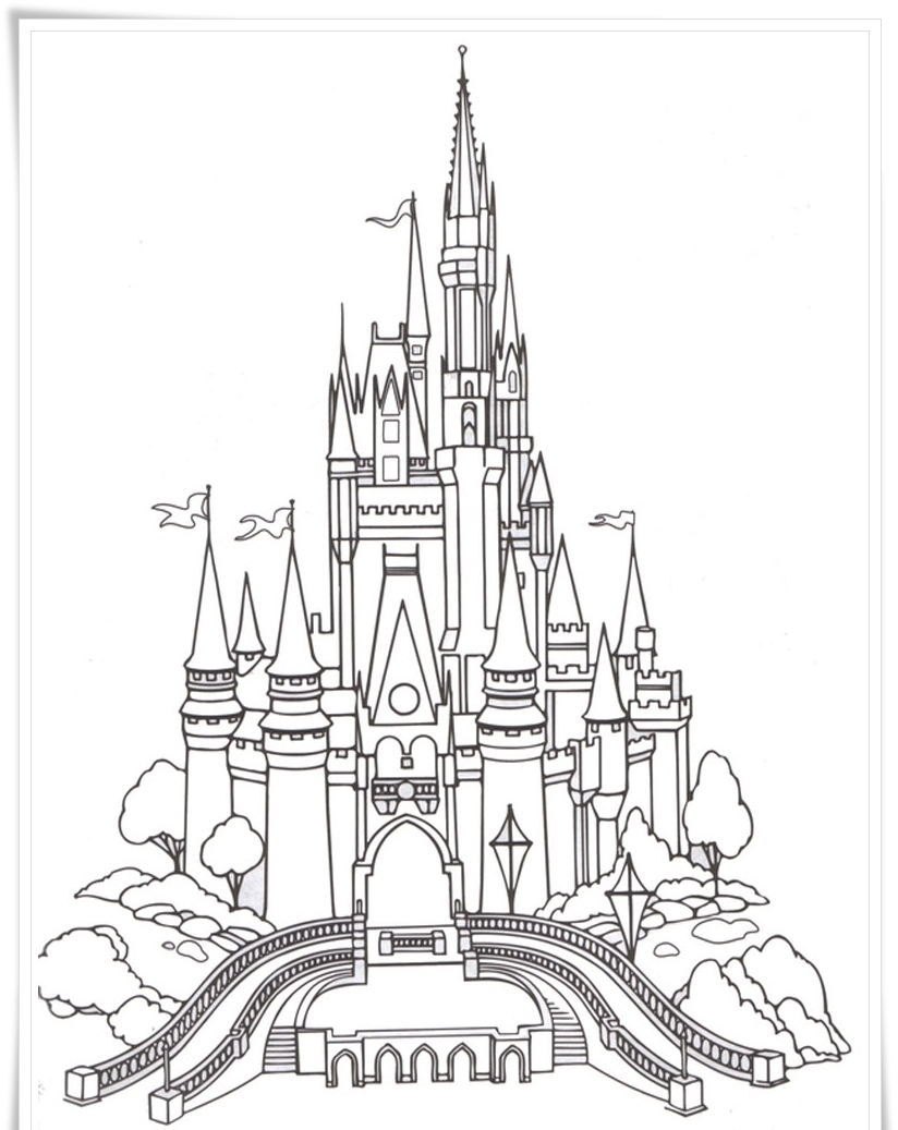 Sleeping Beauty Castle Coloring Pages at Free
