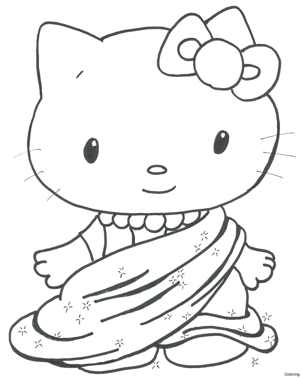 Sleeping Cat Coloring Pages at GetColorings.com | Free printable