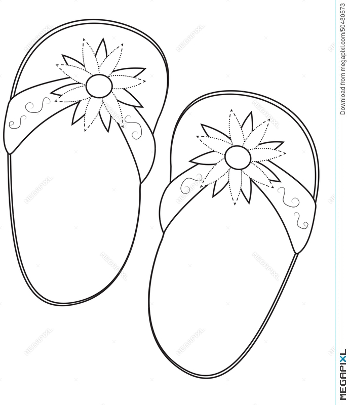 Slippers Coloring Page At Getcolorings Com Free Printable Colorings My Xxx Hot Girl