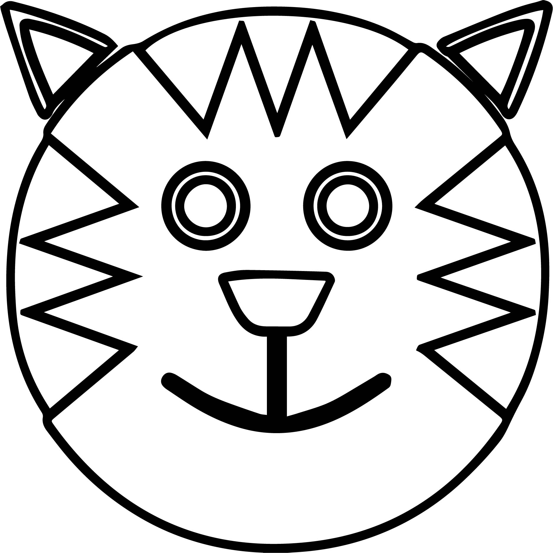 Smiling Face Coloring Page at Free printable