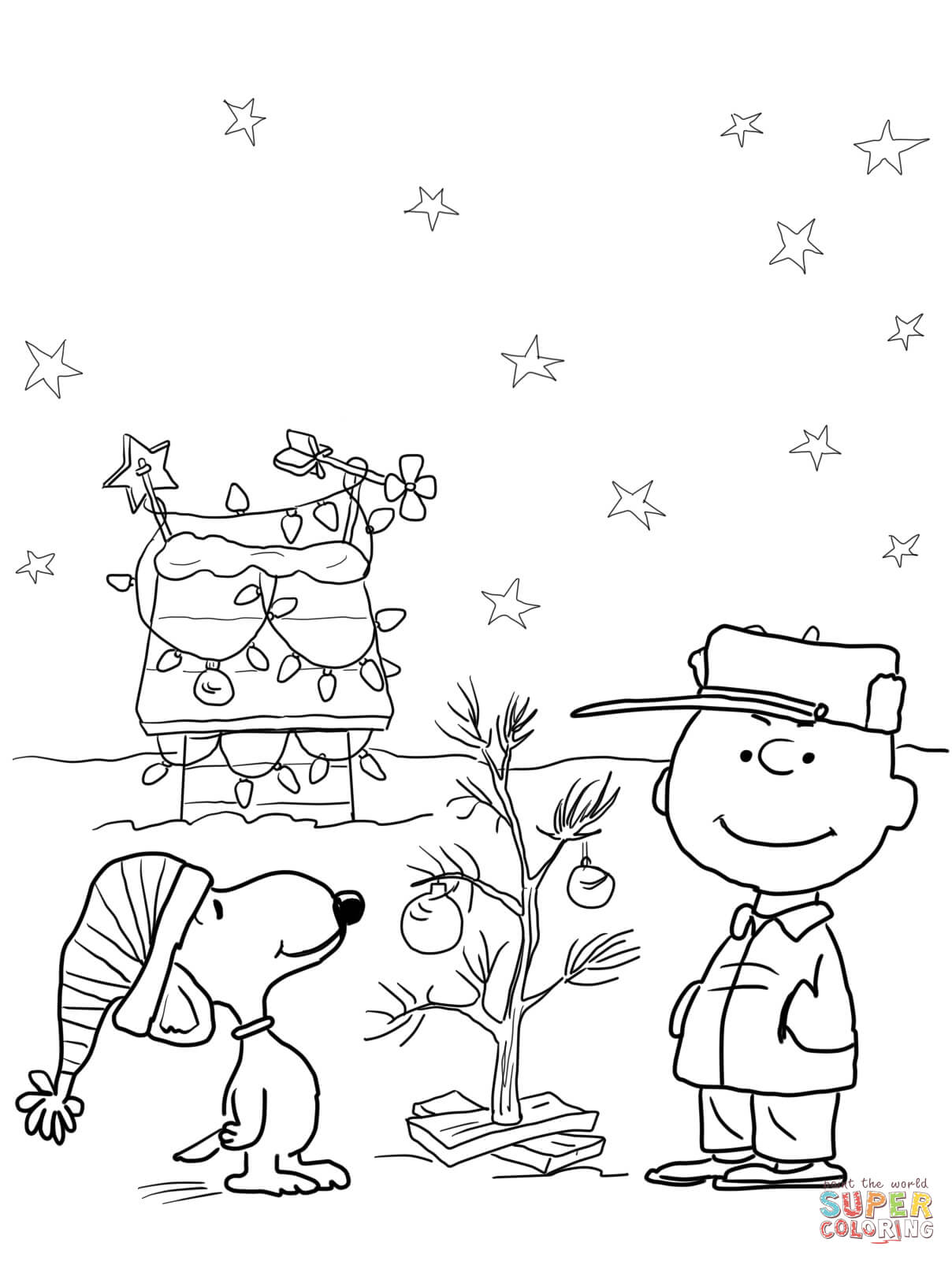 Snoopy Christmas Coloring Pages at Free printable colorings pages to print