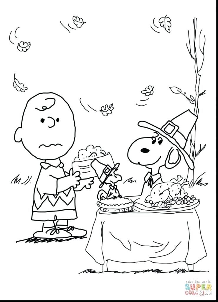 Snoopy Thanksgiving Coloring Pages at Free printable