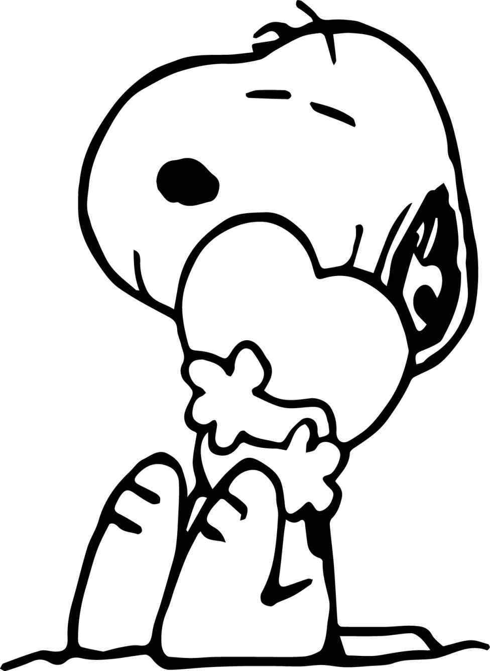 Snoopy Valentine Coloring Pages at GetColorings.com | Free printable