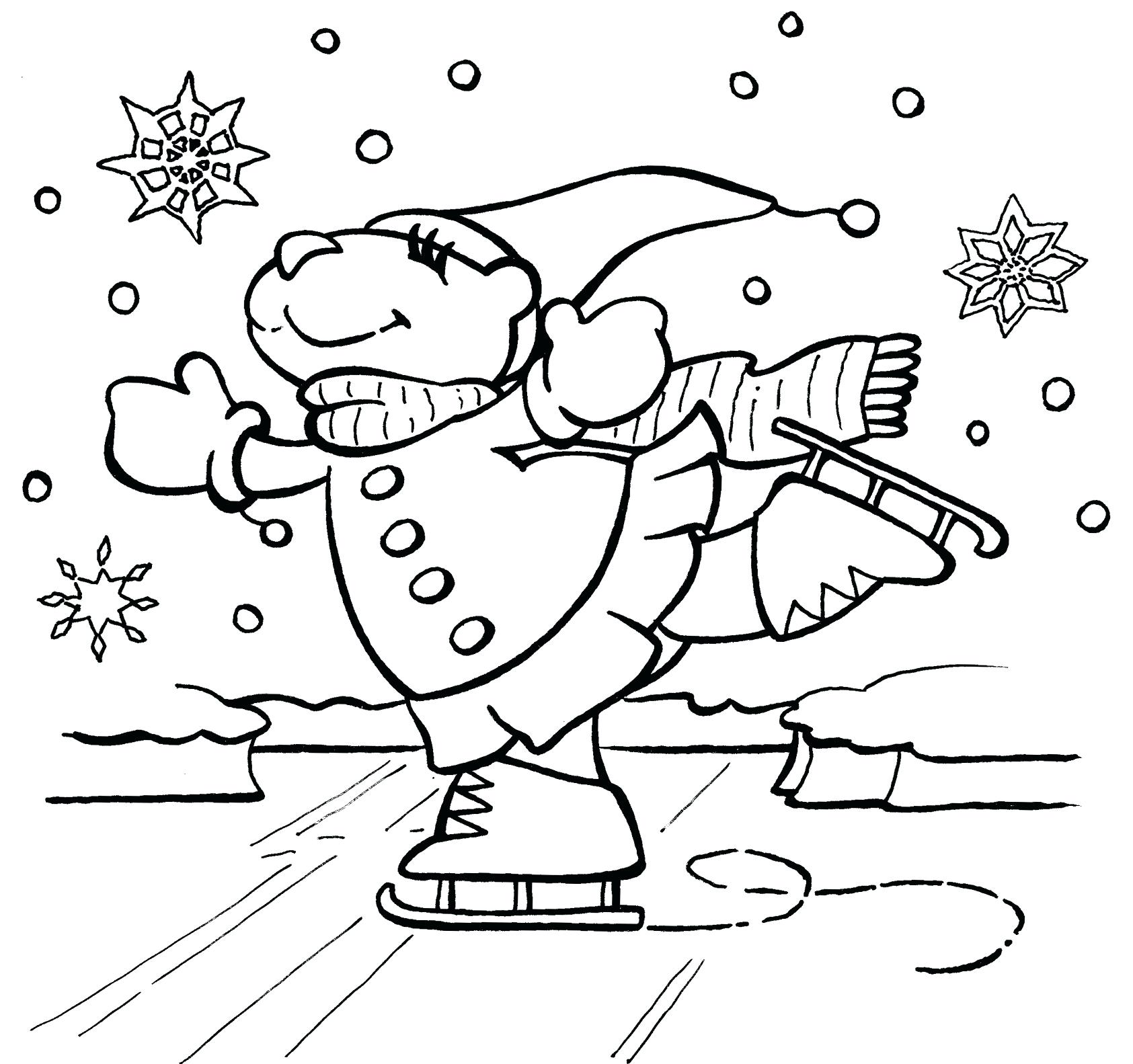 Snow Day Coloring Page At GetColorings Free Printable Colorings