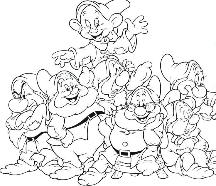 Snow White And The Seven Dwarfs Coloring Pages At GetColorings 