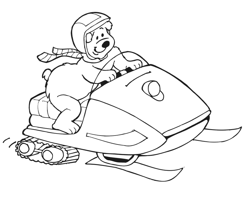 Snowmobile Coloring Pages at Free printable