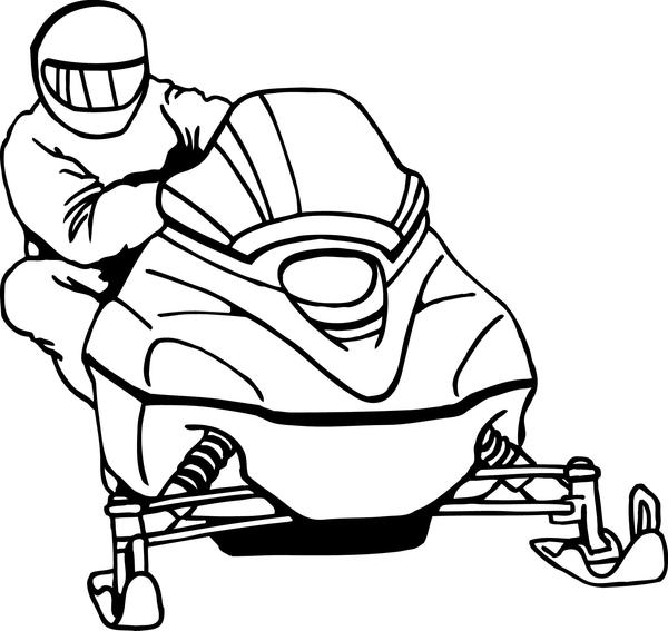 Snowmobile Coloring Pages at Free printable