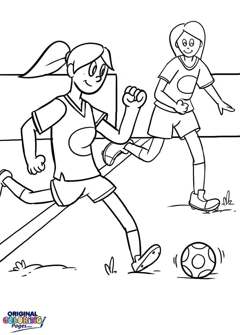 Soccer Girl Coloring Page At GetColorings Free Printable 