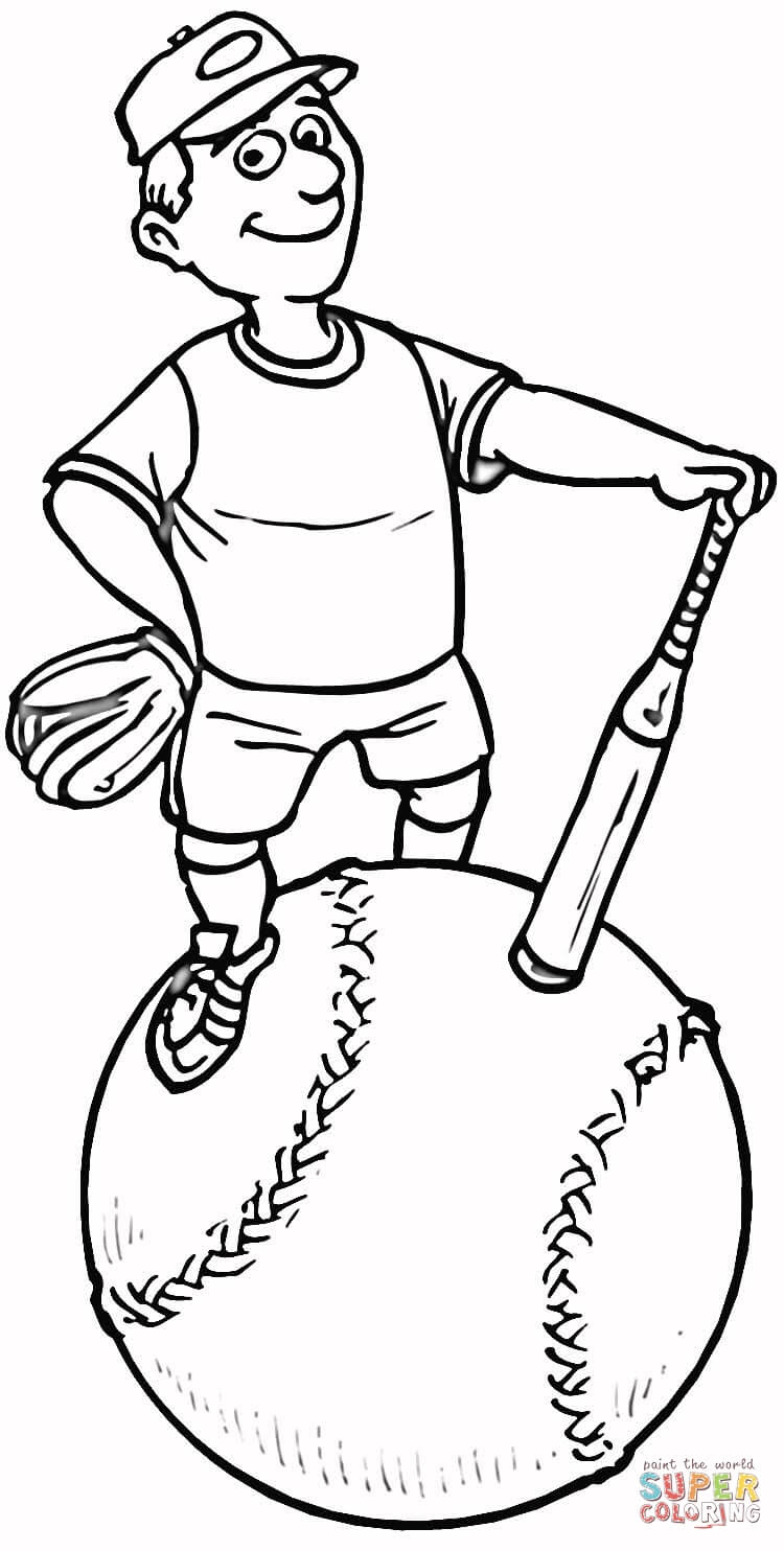 Softball Coloring Page at GetColorings.com | Free printable colorings