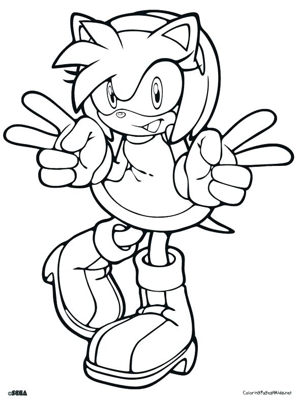 Sonic And Amy Coloring Pages at Free