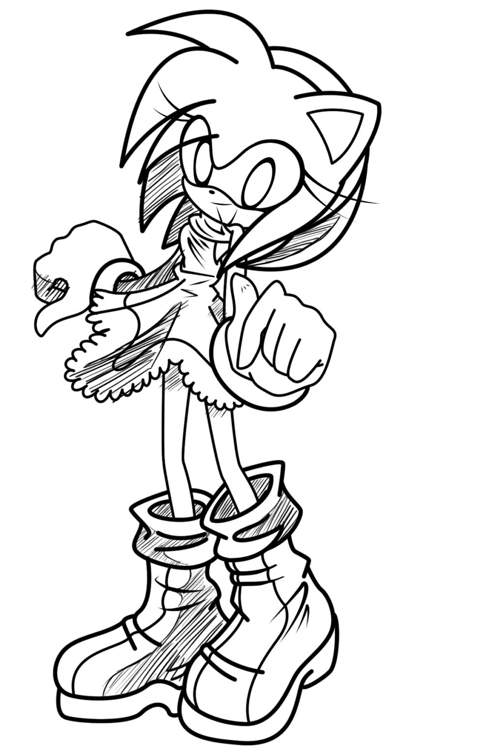 Sonic And Amy Coloring Pages At Free Printable