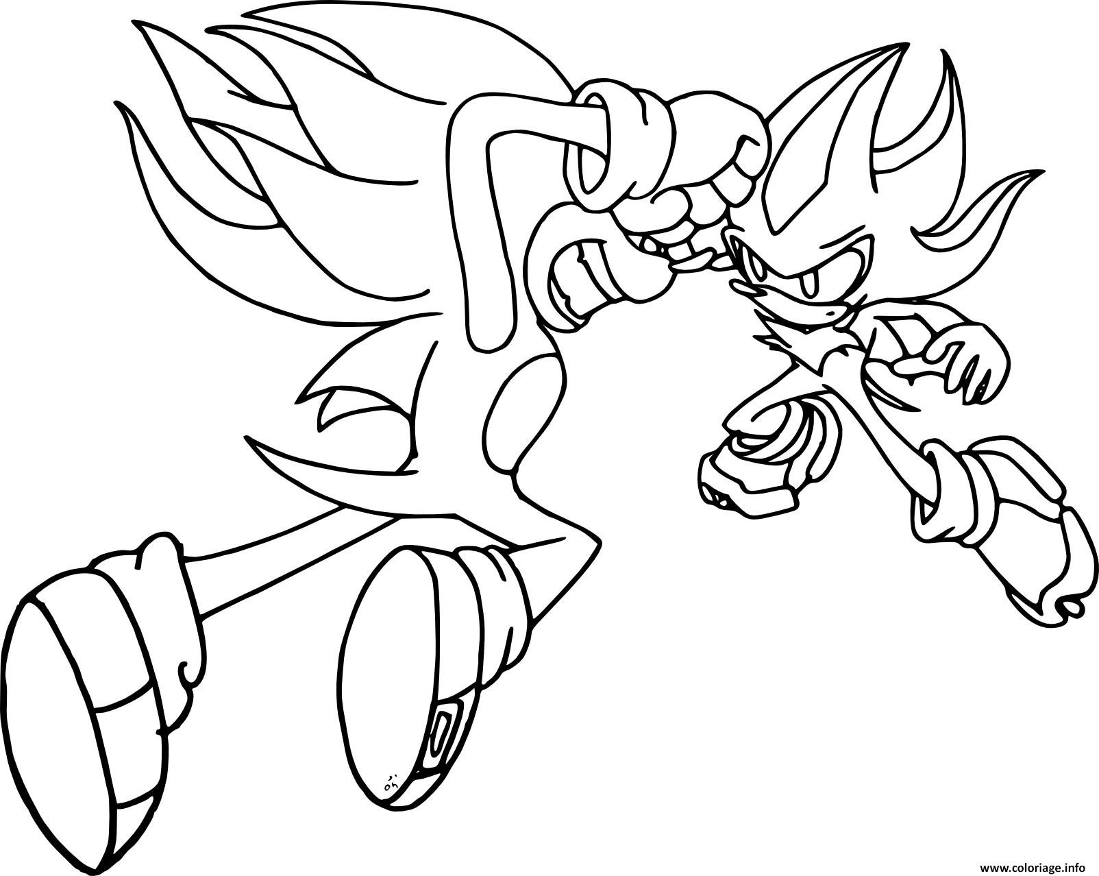 Sonic And Shadow Coloring Pages at Free printable