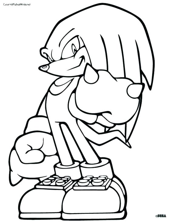 29 Knuckles Sonic Coloring Sheet Iremiss