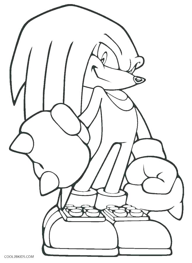 Sonic Knuckles Coloring Pages At GetColorings Free Printable 