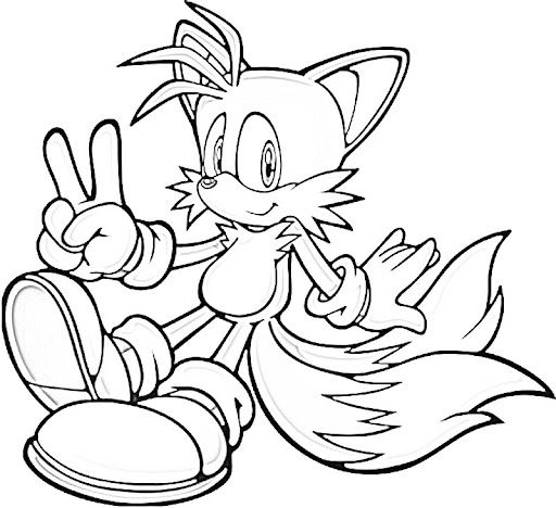 Sonic Tails Coloring Pages at GetColorings.com | Free printable