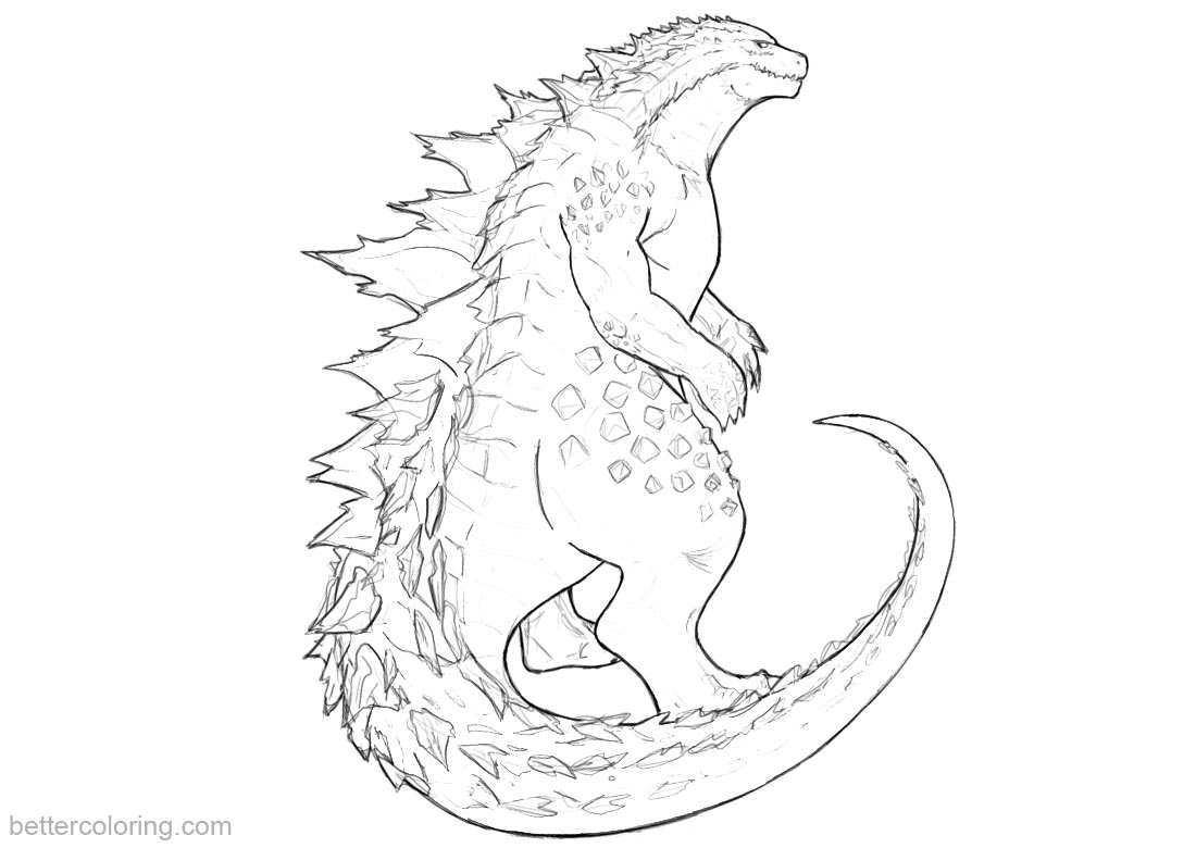 Space Godzilla Coloring Pages at GetColorings.com | Free printable
