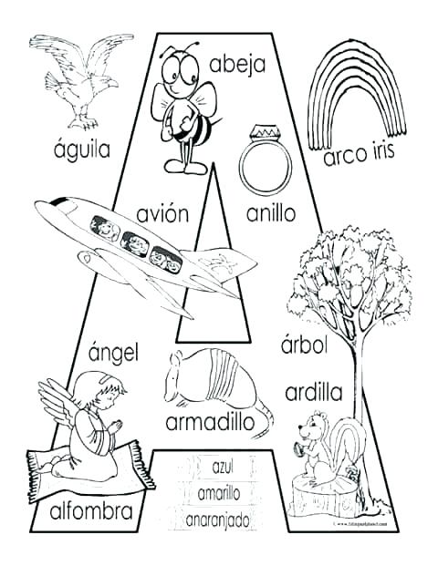 Coloring Pages In Spanish With Words - generation80ies