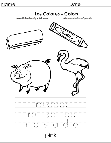 Spanish Colors Coloring Page at GetColorings.com | Free printable