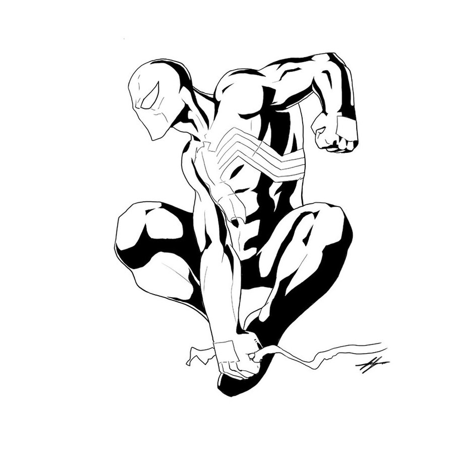 Spiderman Black Suit Coloring Pages at GetColorings.com | Free