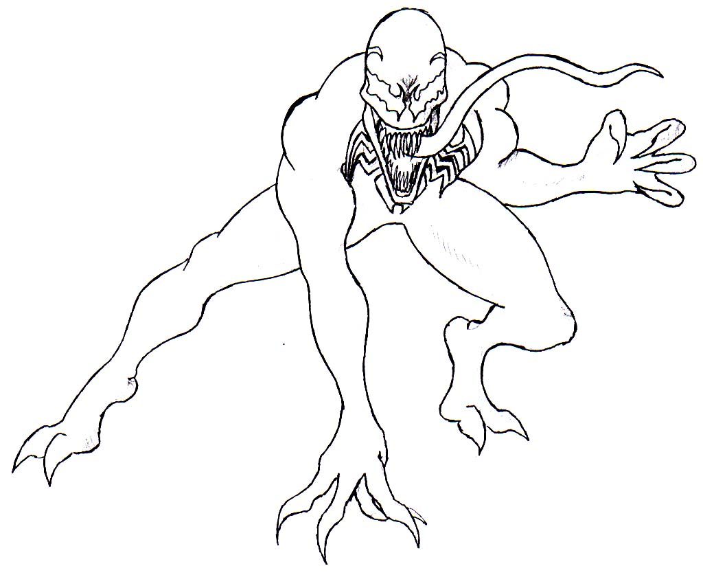 Spiderman Venom Coloring Pages At Free Printable