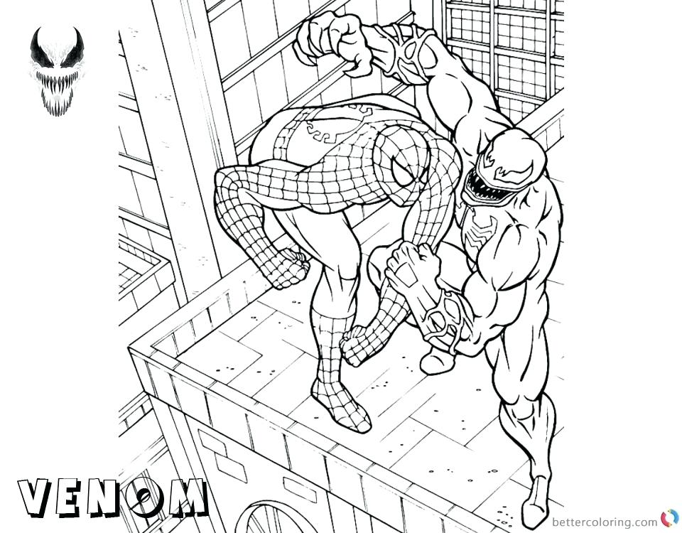 Spiderman Vs Venom Coloring Pages At GetColorings Free Printable 