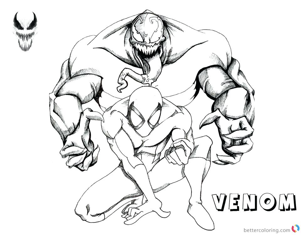 10 Epic Venom vs Spiderman Coloring Pages for Action Fans