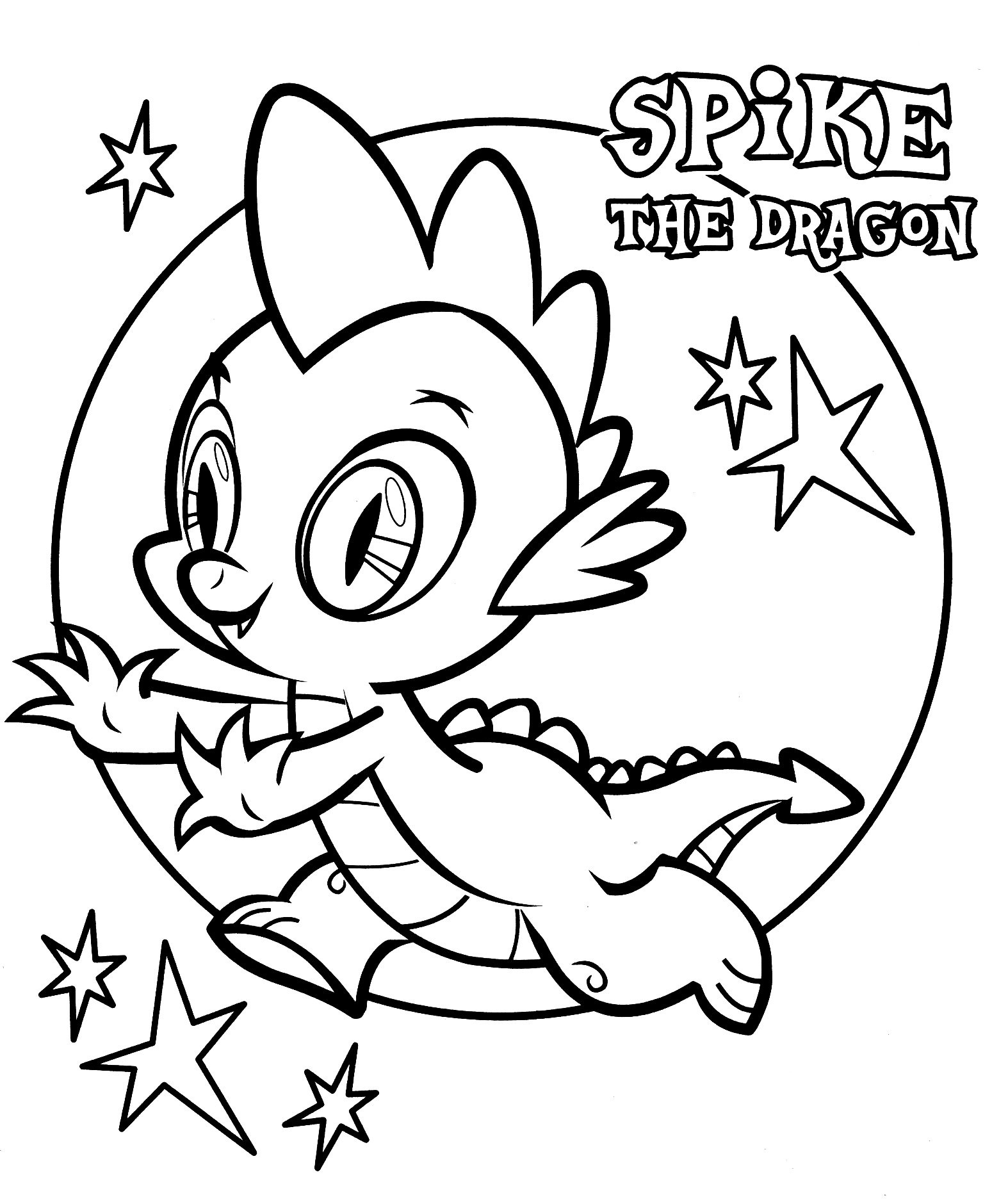 Spike My Little Pony Coloring Page at GetColoringscom
