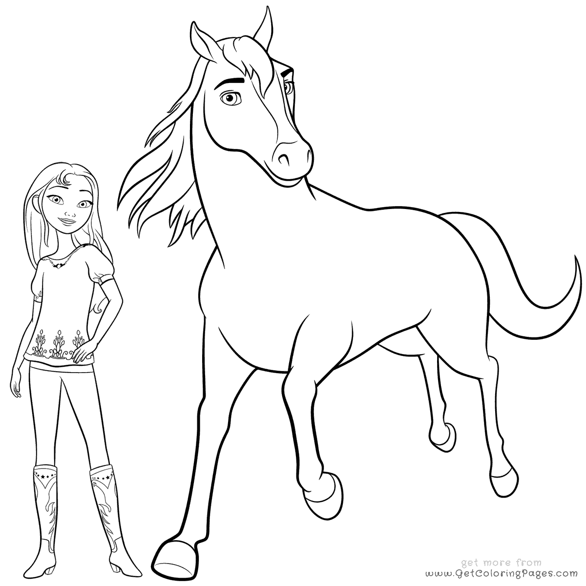 Spirit Riding Free Coloring Pages At GetColorings Free Printable 