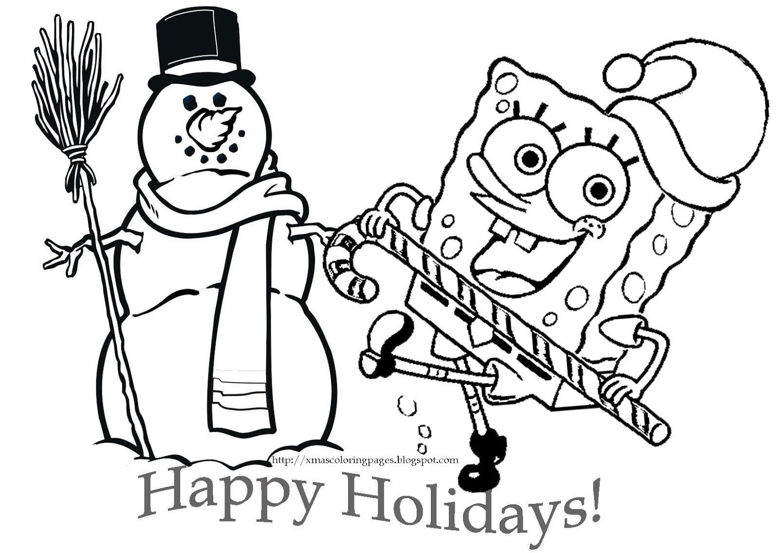 Simple Spongebob St Patricks Day Coloring Pages 