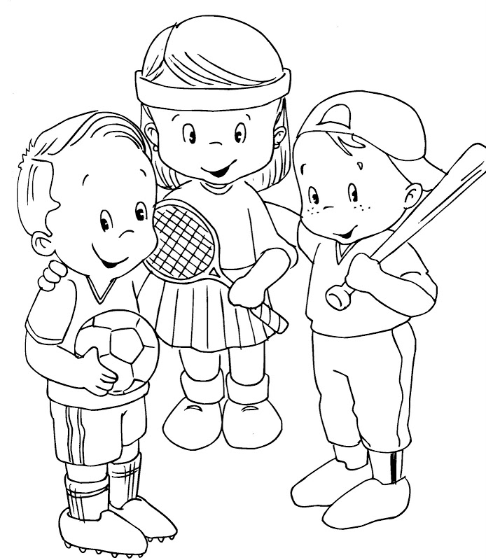 747 Cute Sports Coloring Pages Kids for Kids