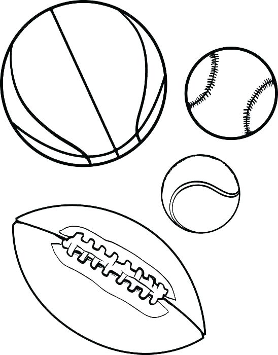 Sports Equipment Coloring Pages at GetColorings.com | Free ...