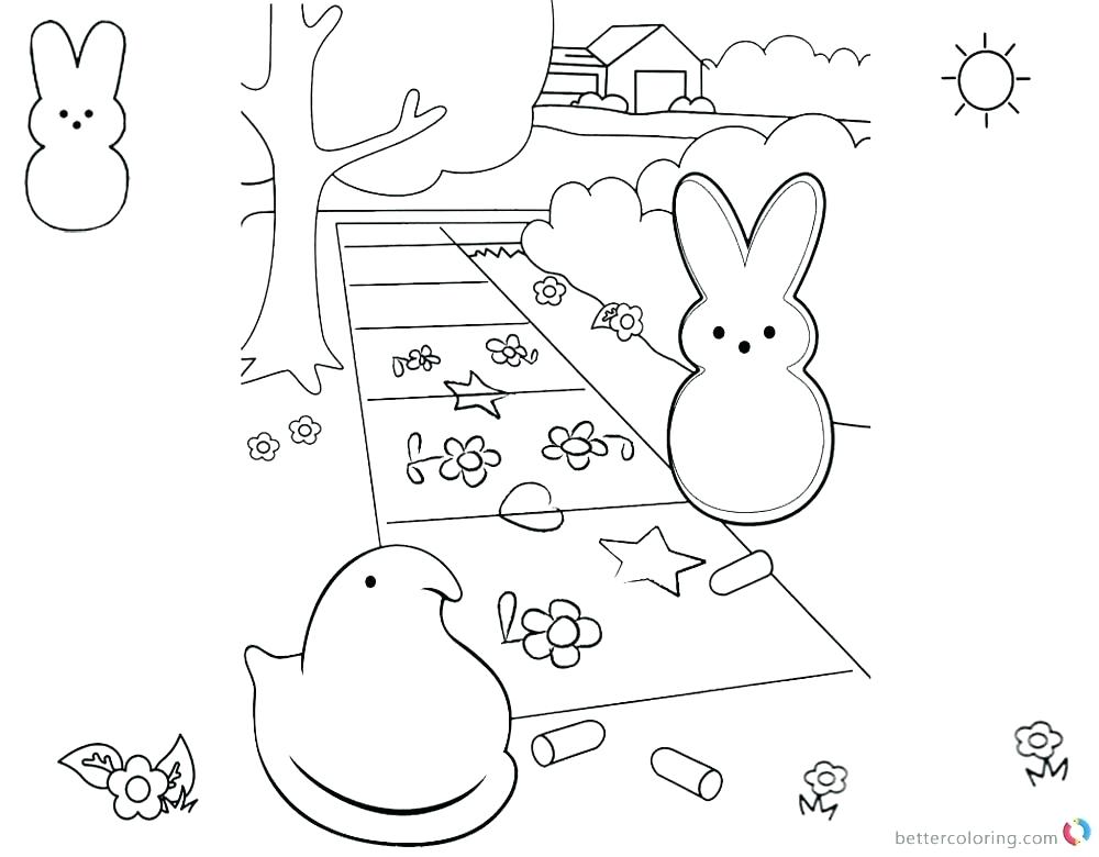 coloring bunny chick peeps spring peep bo getcolorings printable toy story
