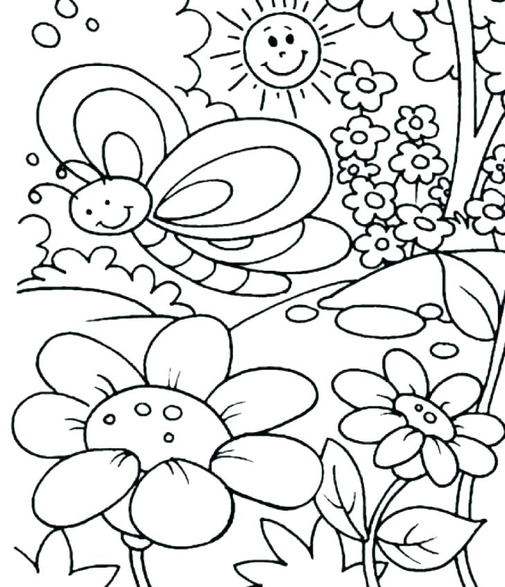 Spring Coloring Pages For First Grade at GetColorings.com | Free