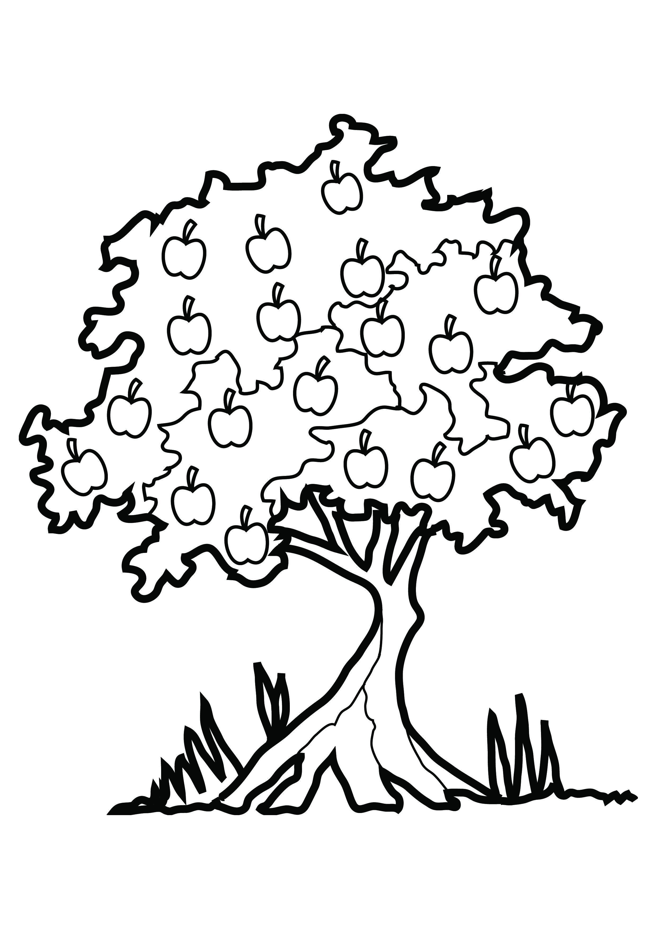 Spring Tree Coloring Page at GetColorings.com | Free printable