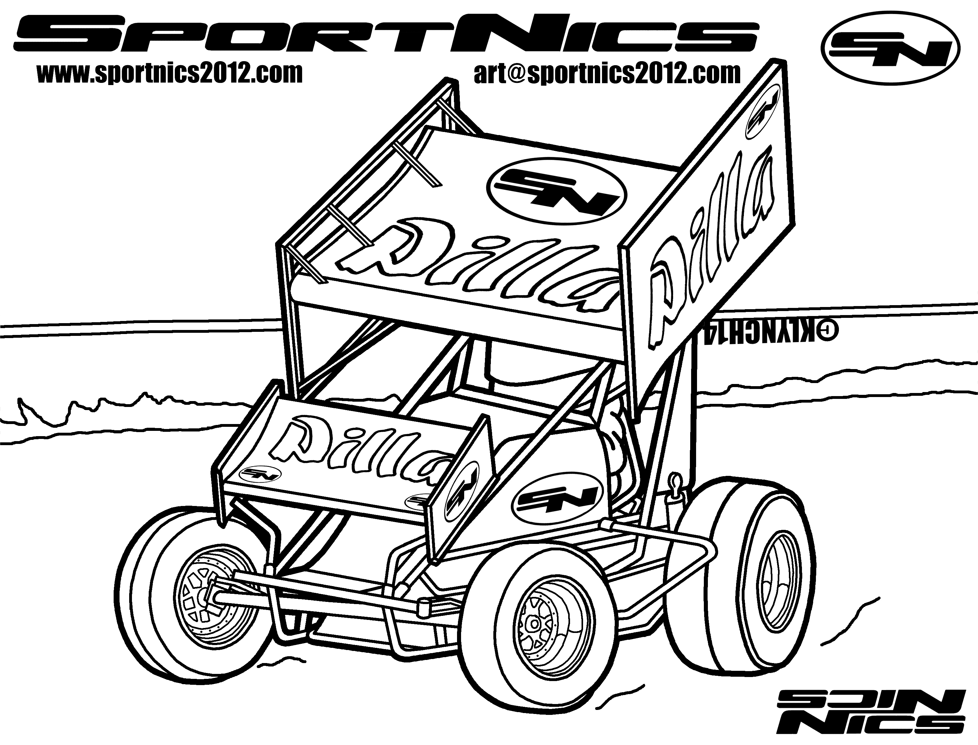 Sprint Car Coloring Pages at GetColorings.com | Free ...