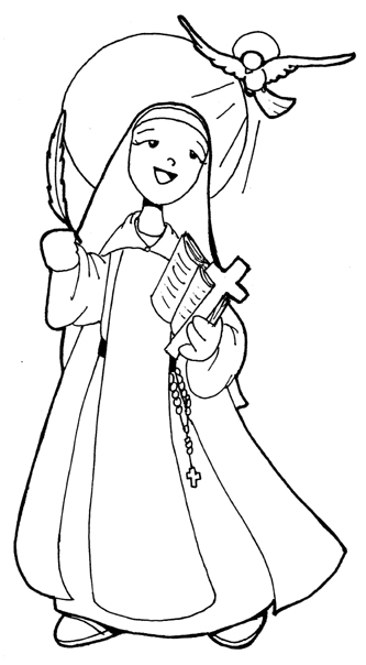 St Therese Coloring Page at GetColorings.com | Free printable colorings