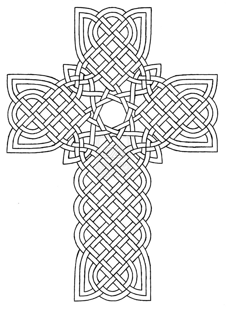 Stained Glass Cross Coloring Page At GetColorings Free Printable 