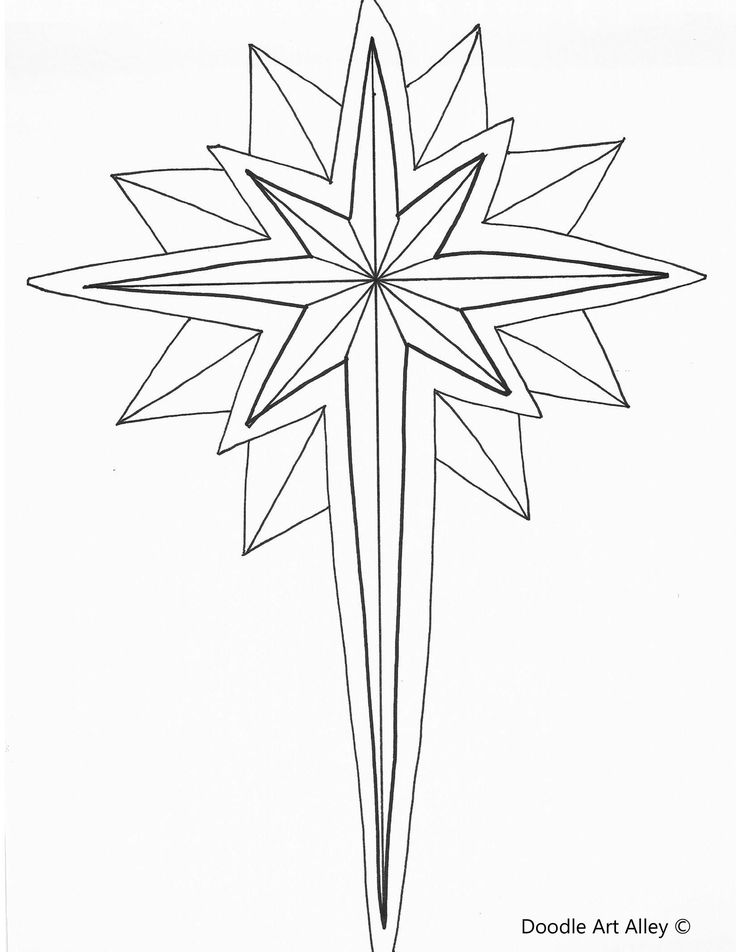 Star Of Bethlehem Coloring Page at Free printable