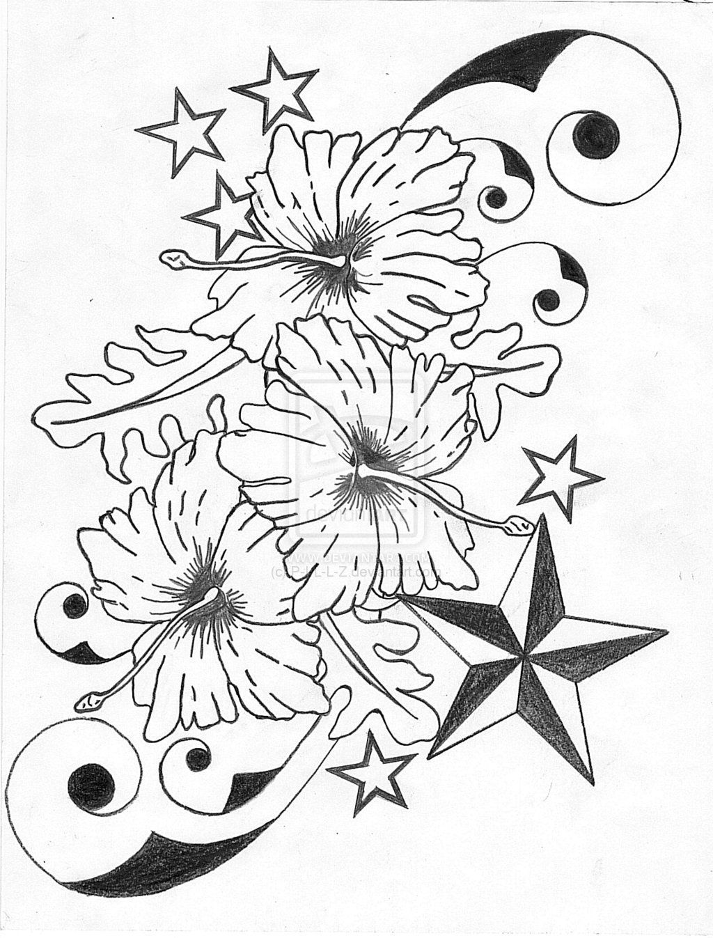 Star Tattoo Coloring Pages at GetColorings.com | Free printable