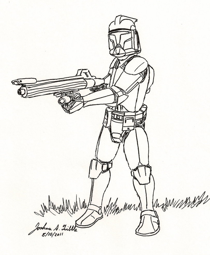 Star Wars Clone Trooper Coloring Pages at Free