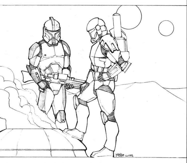 Star Wars Coloring Pages Clone Troopers at GetColorings.com | Free ...