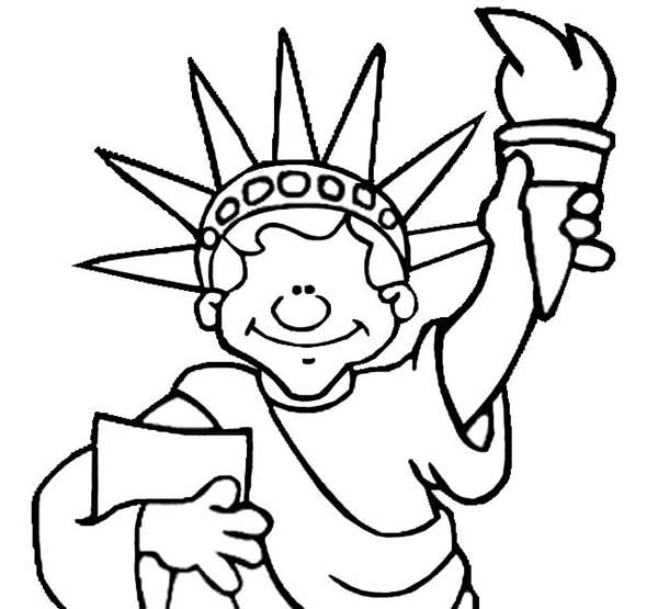 Statue Of Liberty Coloring Pages For Kindergarten at GetColorings.com