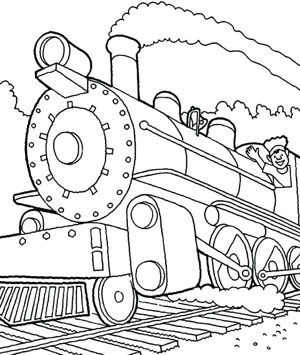 Steam Locomotive Coloring Page at GetColorings.com | Free ...