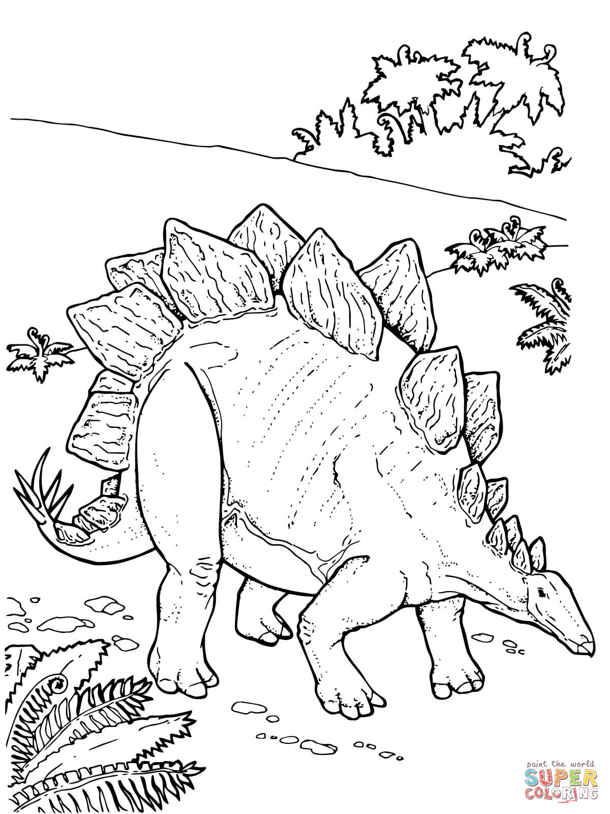 Stegosaurus Coloring Page At Getcolorings Com Free Printable Colorings Pages To Print And Color