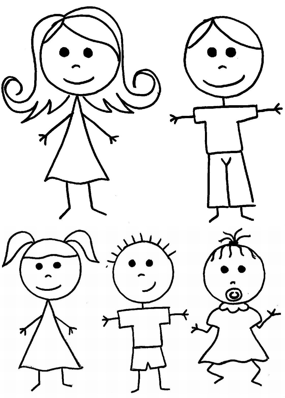 Stick People Coloring Pages at Free printable