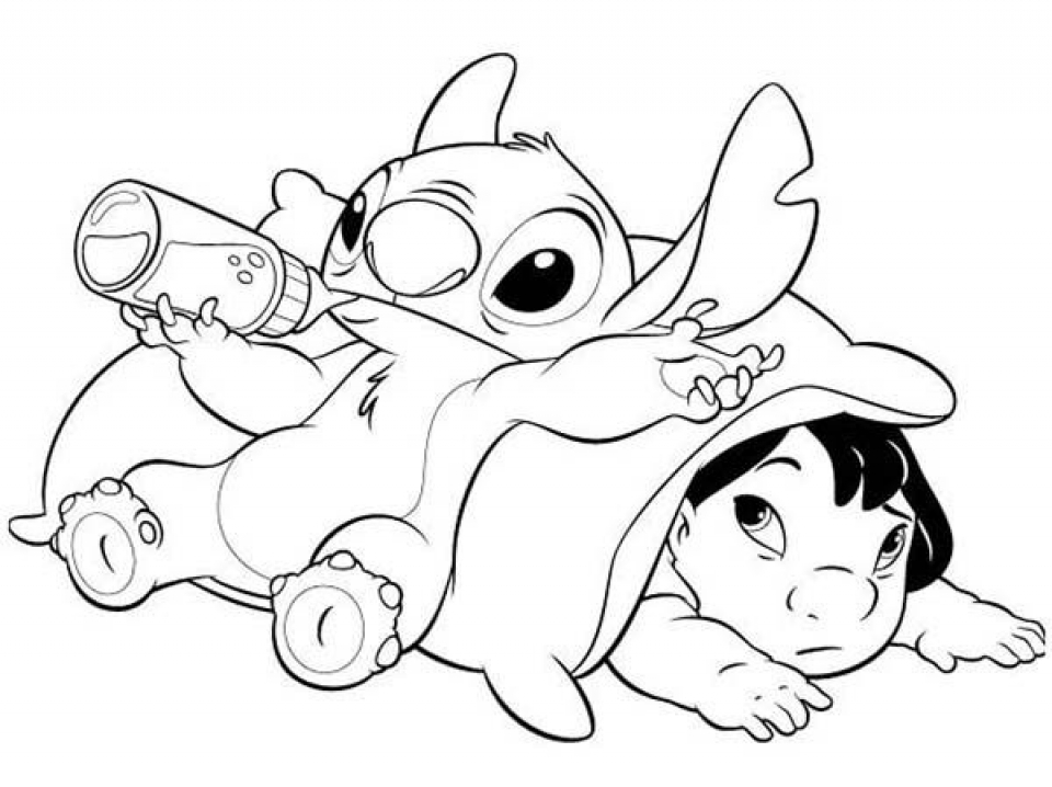 Stitch And Angel Coloring Pages at GetColorings.com | Free printable