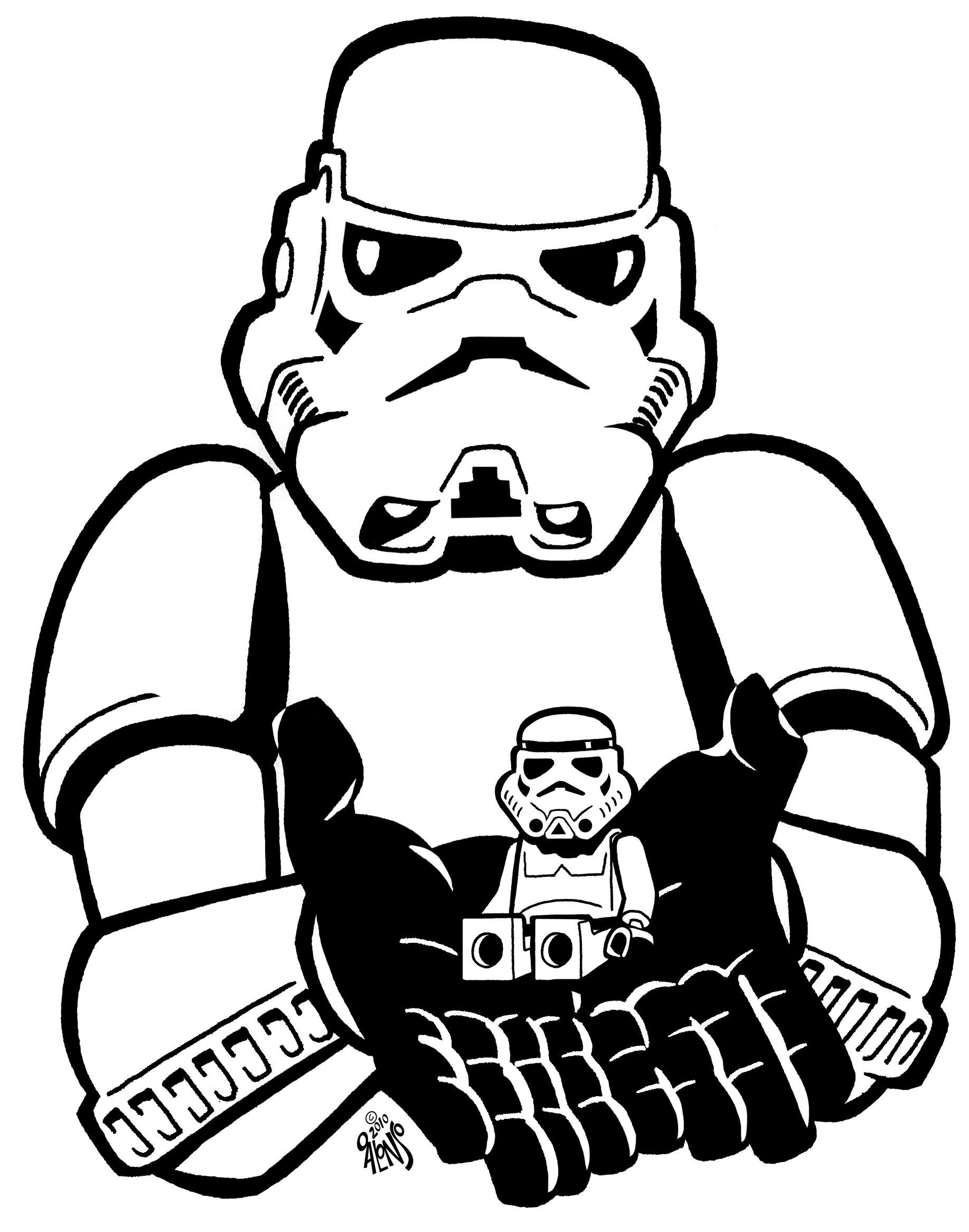 Stormtrooper Helmet Coloring Page at GetColoringscom